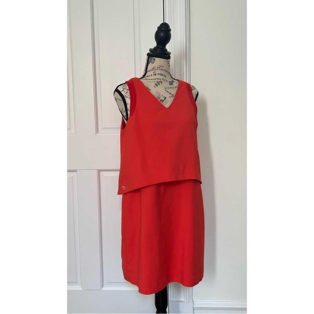 Elegant Lacoste Red Sleeveless Dress